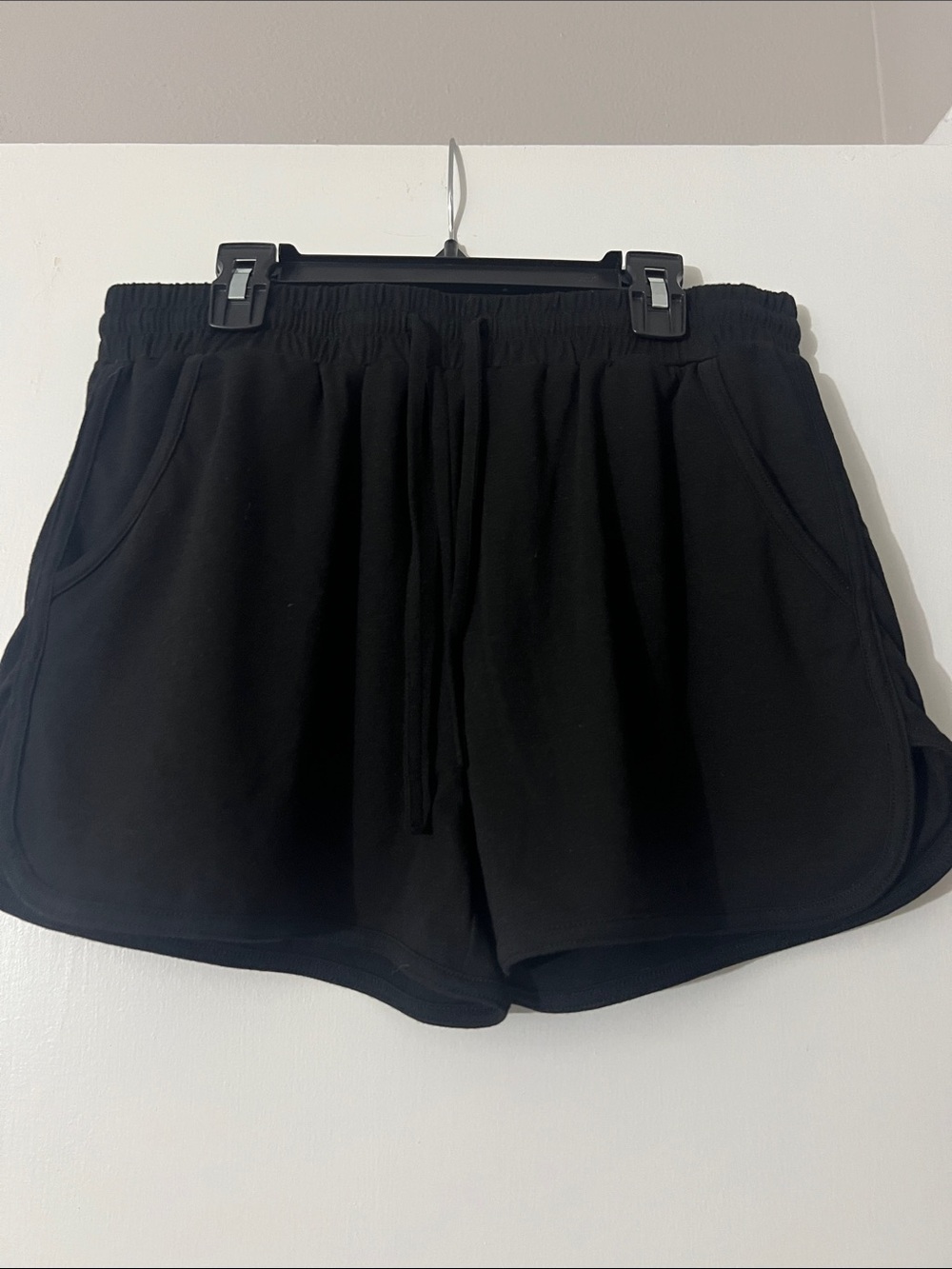Black Women's Drawstring Active Shorts